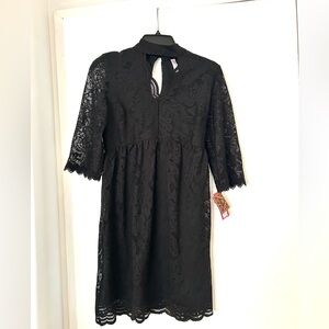2016 Xhilaration Black Lace Long Sleeve Dress